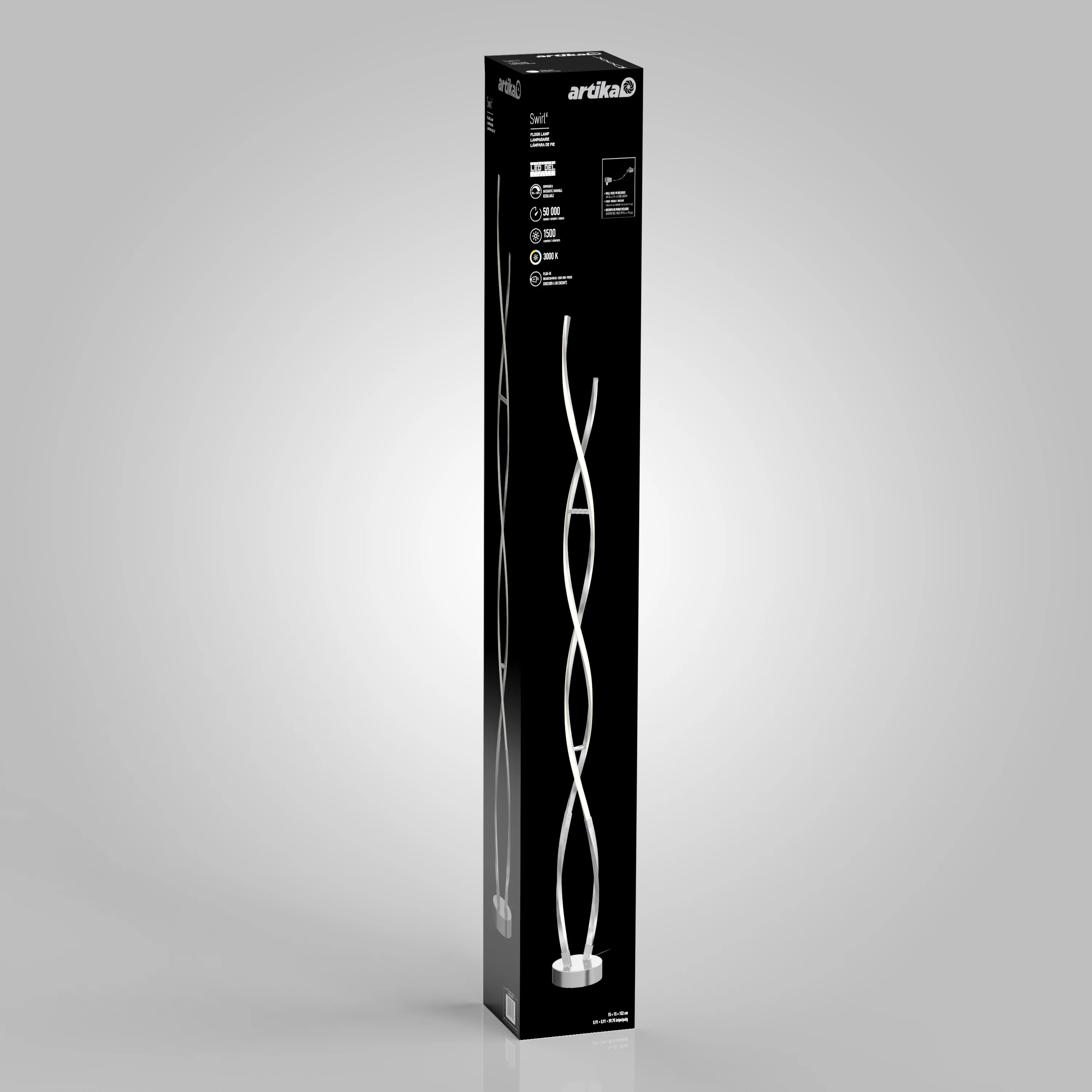 Swirl modern LED floor lamp - Image 24