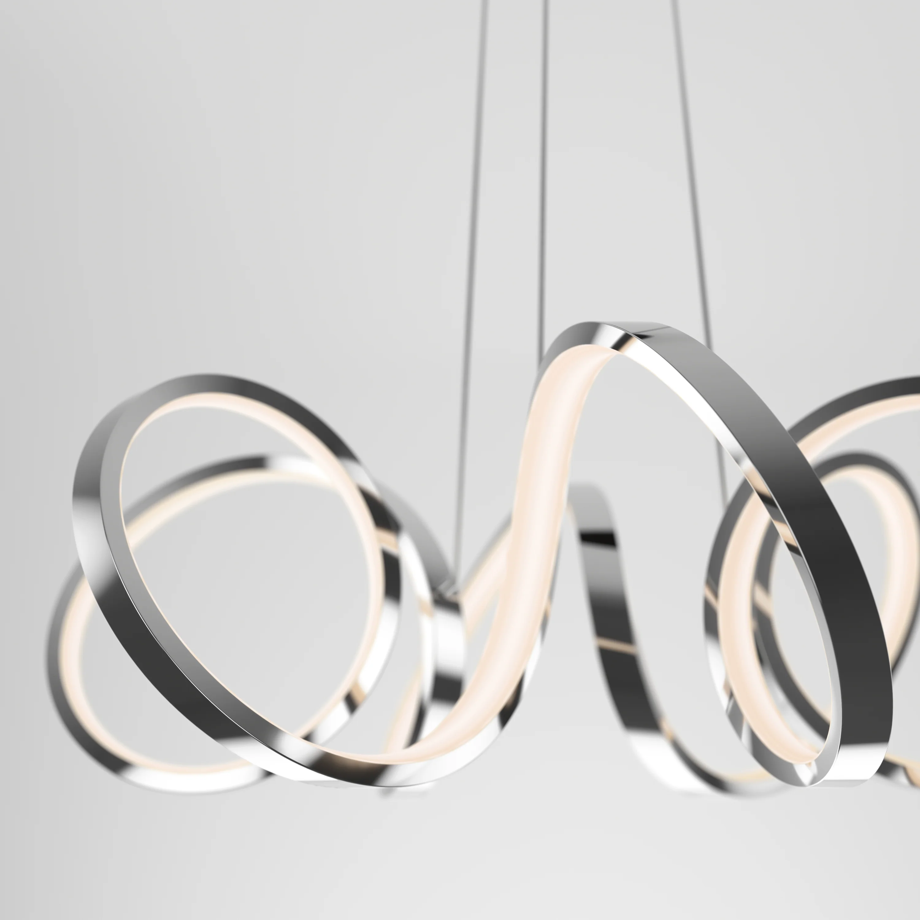 Swirl Ribbon LED pendant light - Image 16