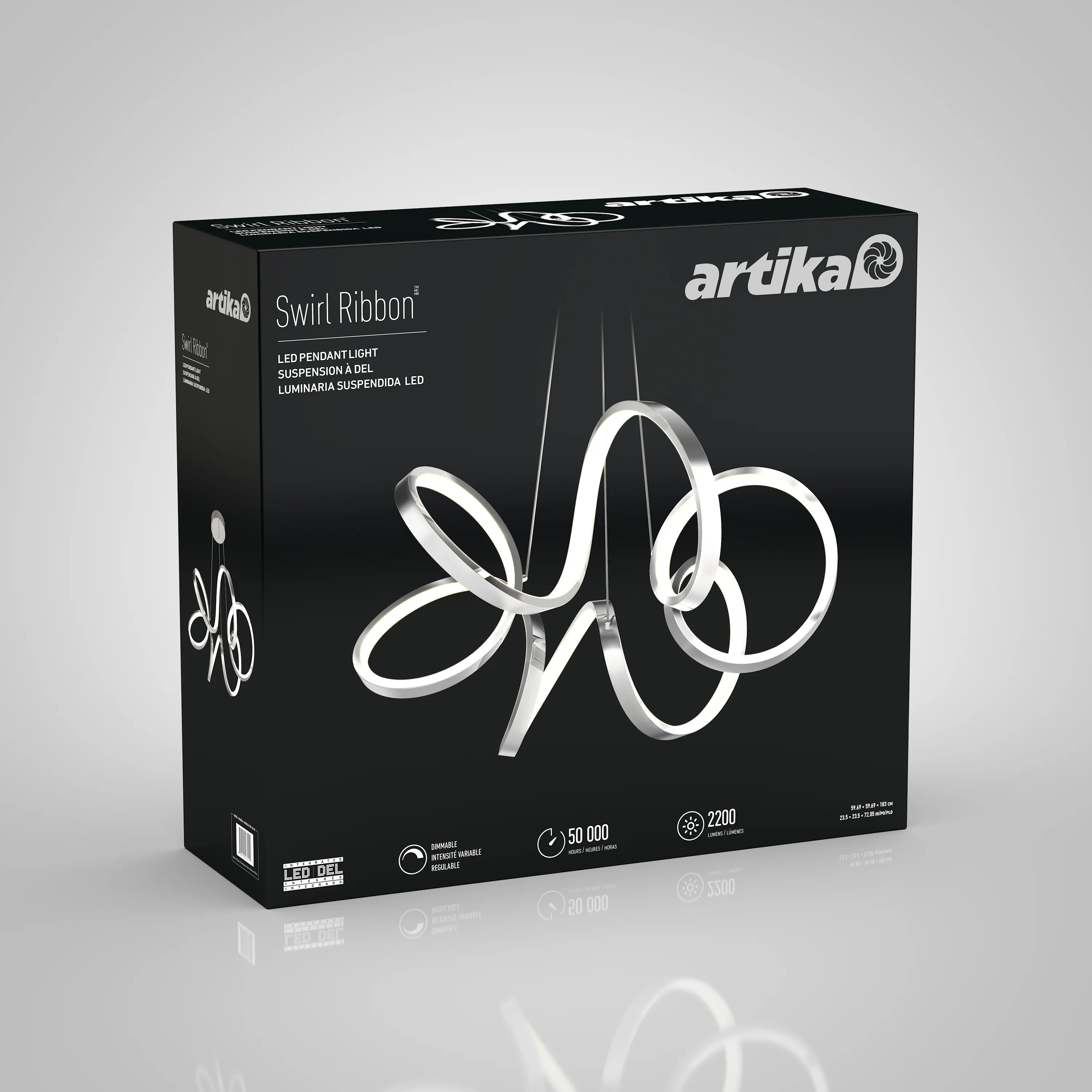 Swirl Ribbon LED pendant light - Image 17