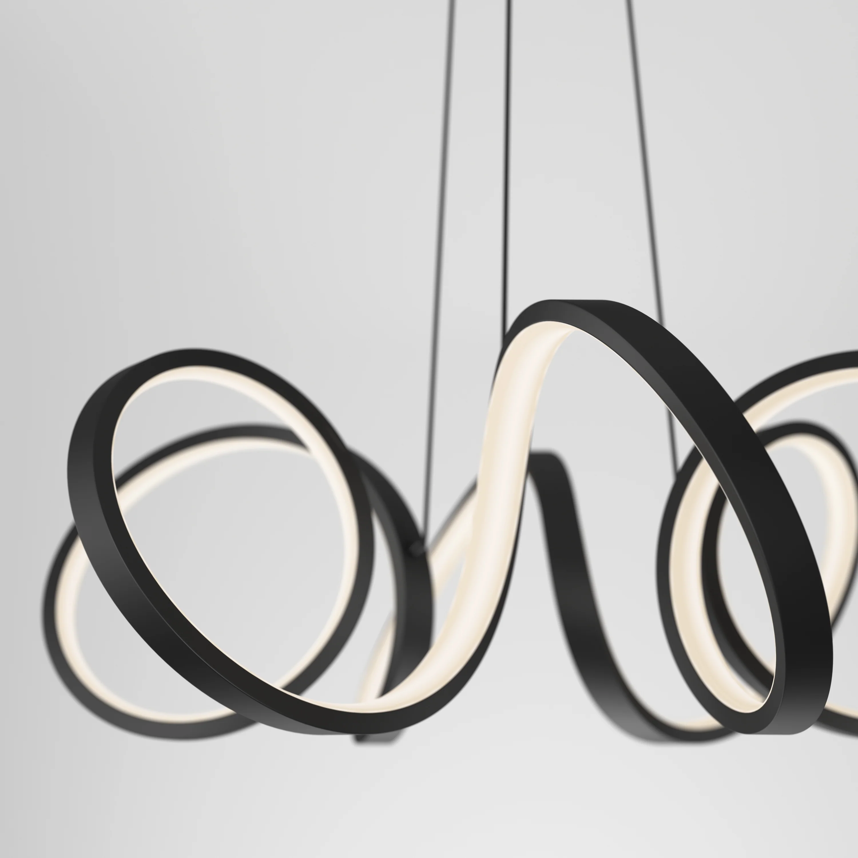 Swirl Ribbon LED pendant light - Image 6