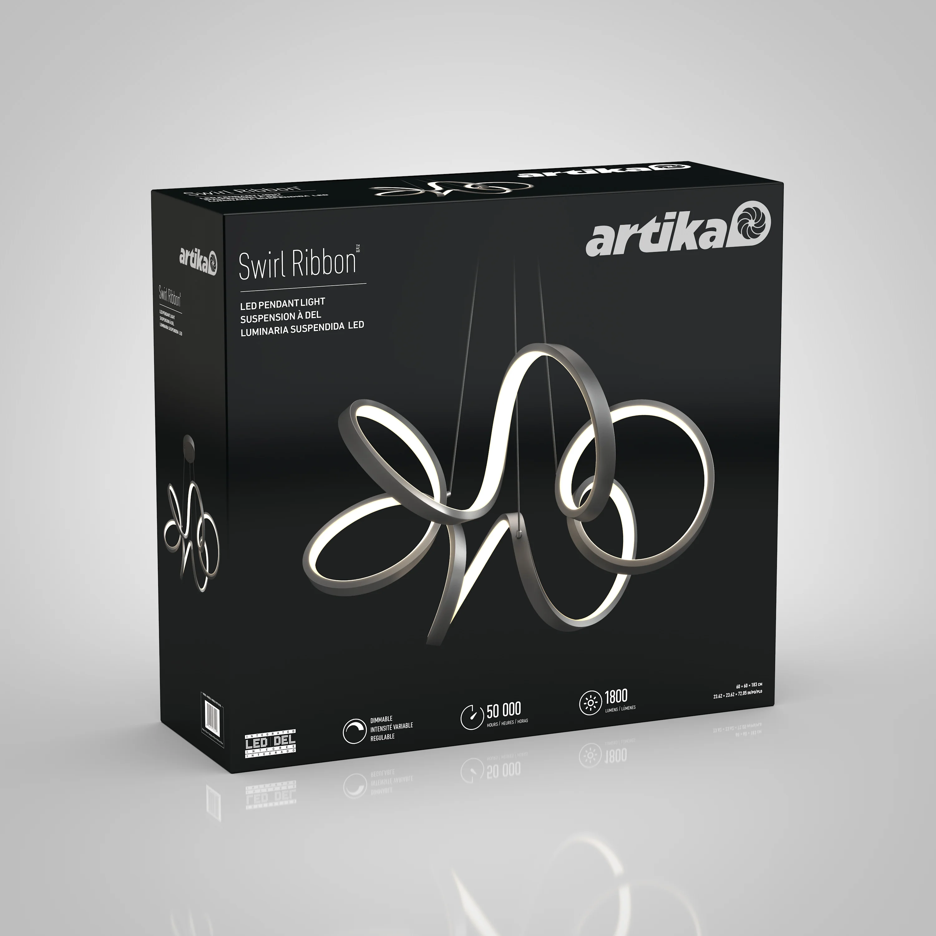 Swirl Ribbon LED pendant light - Image 7