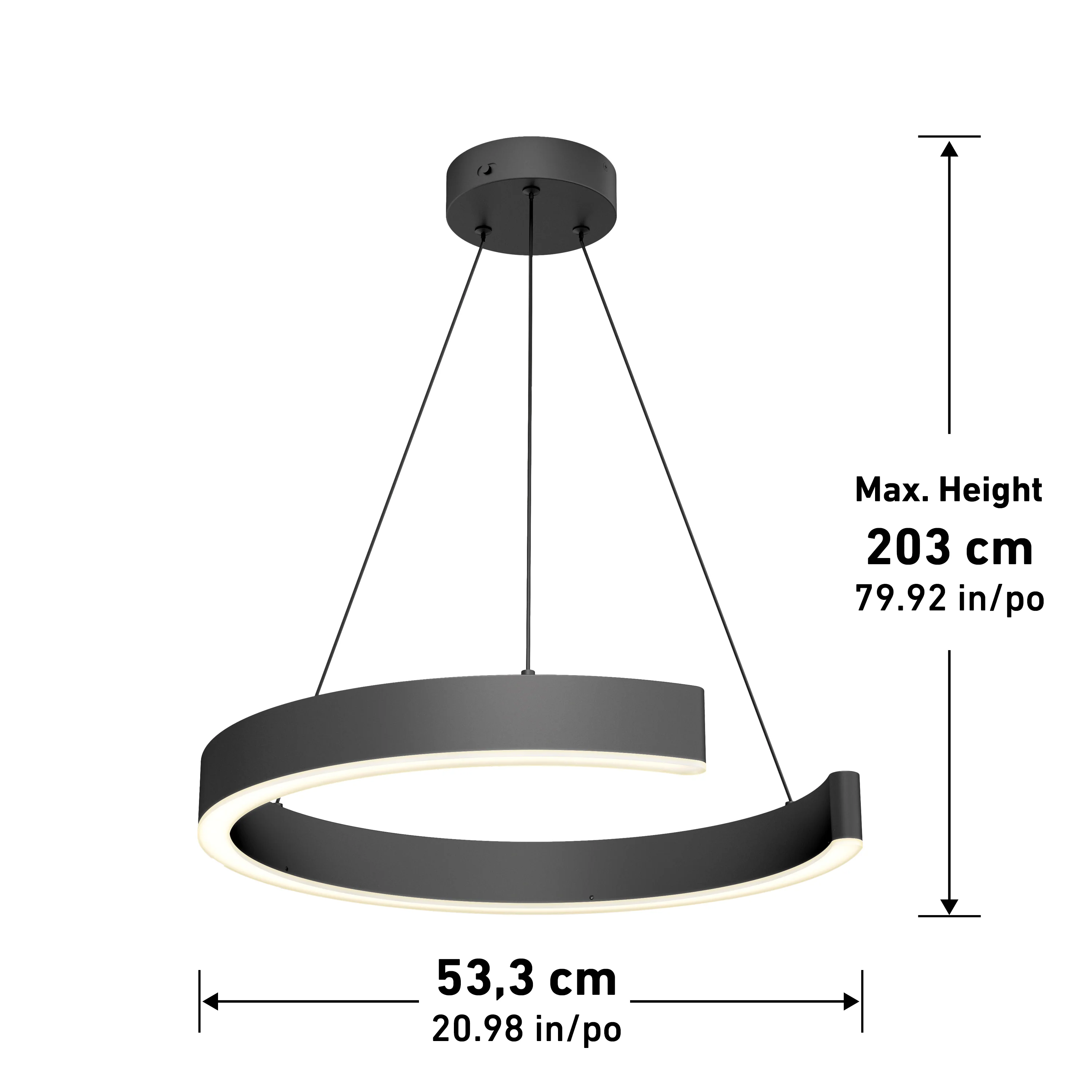 Vance modern LED pendant light 3 CCT - Image 18