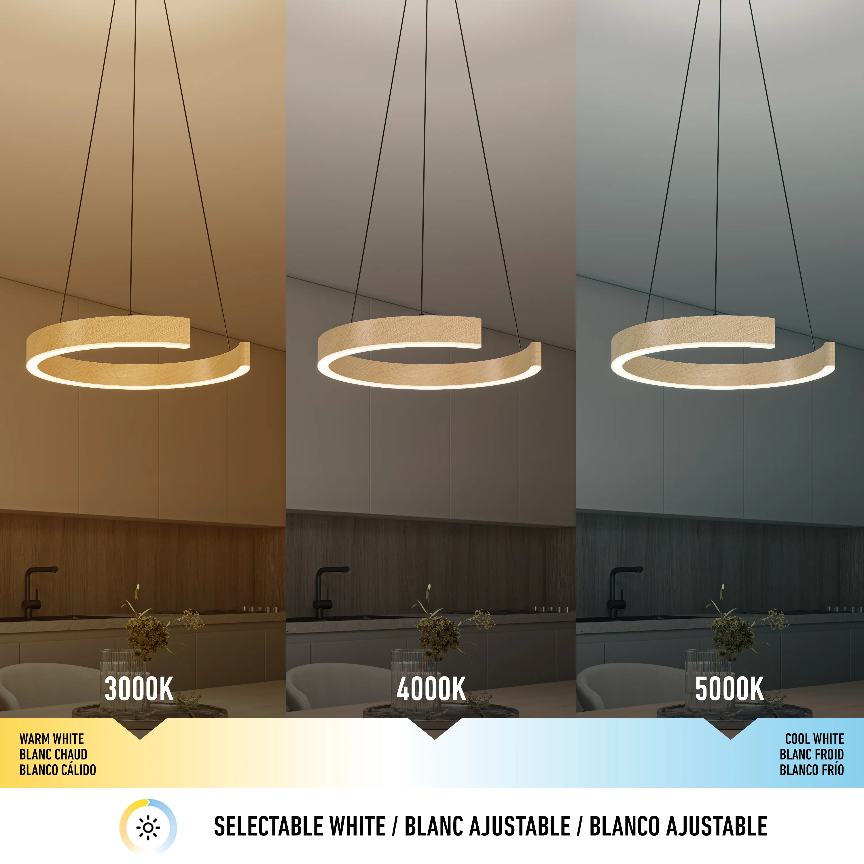 Vance modern LED pendant light 3 CCT - Image 25