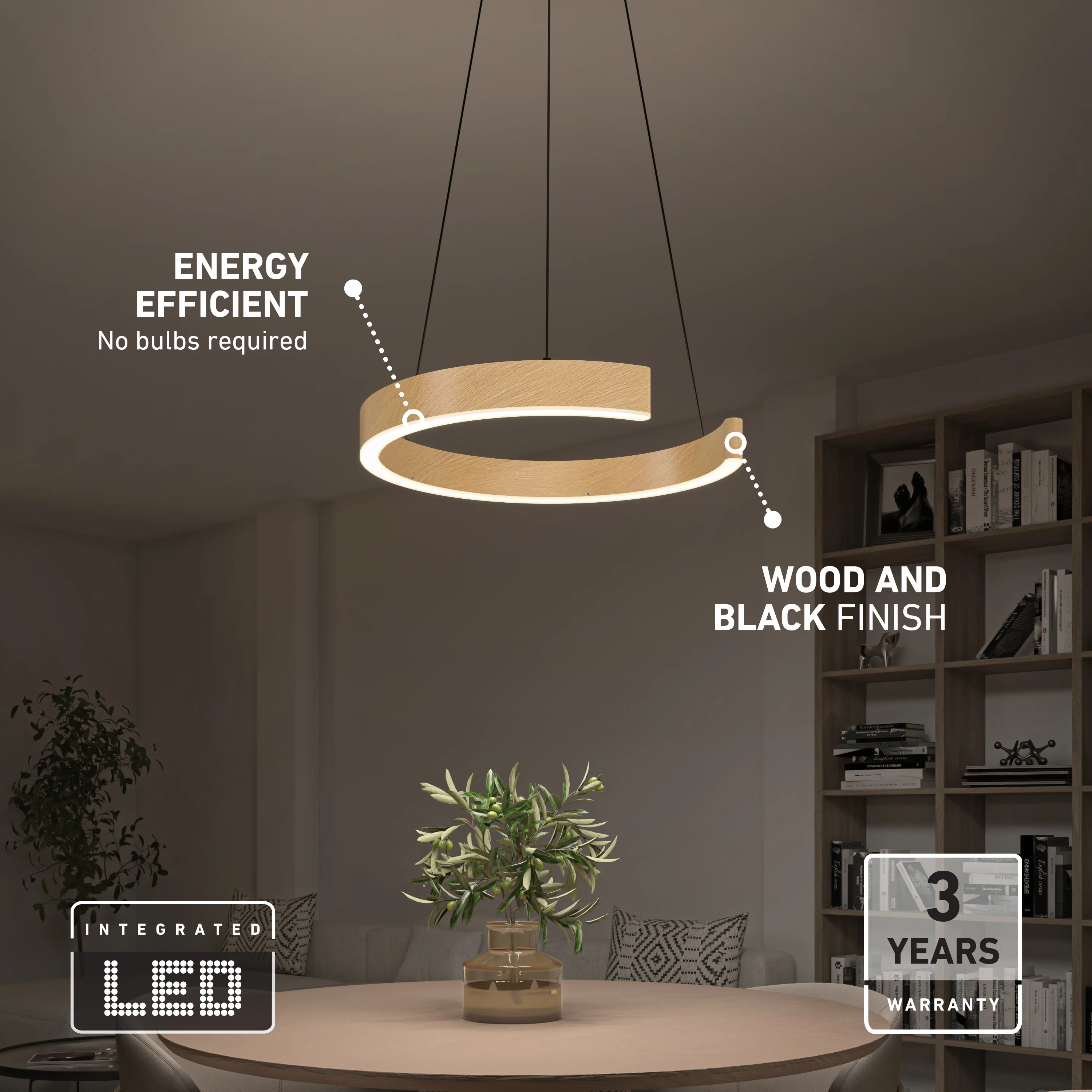 Vance modern LED pendant light 3 CCT - Image 27