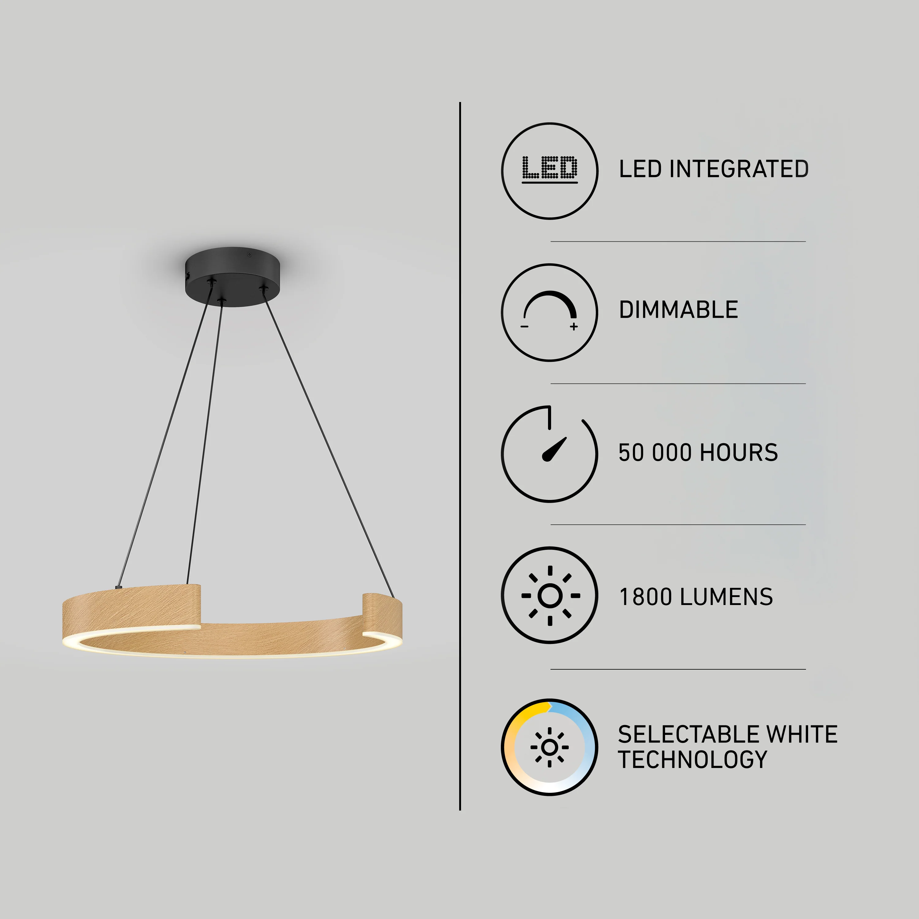 Vance modern LED pendant light 3 CCT - Image 28
