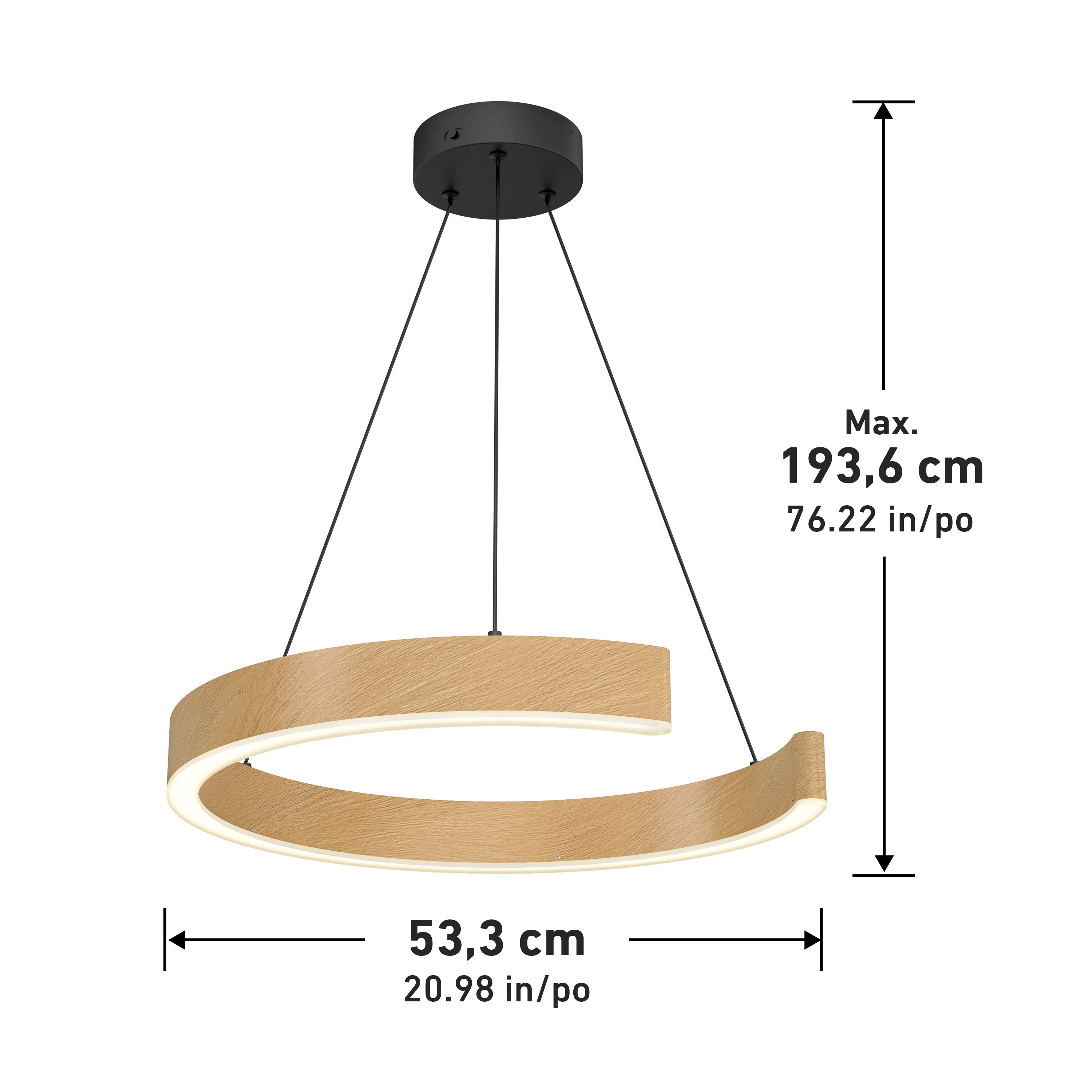 Vance modern LED pendant light 3 CCT - Image 33