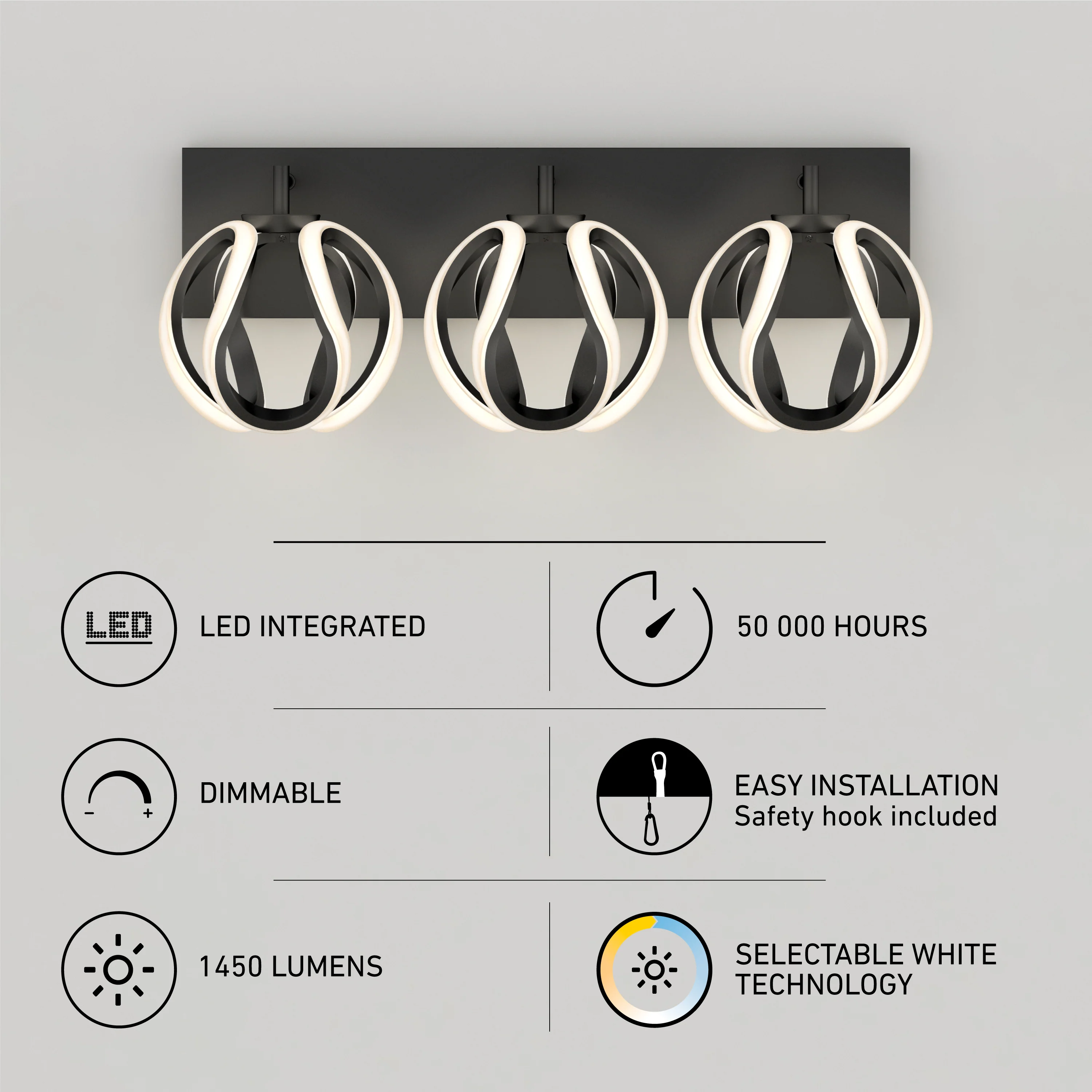 Vivaldi LED contemporary bathroom vanity light 3 CCT - Image 11