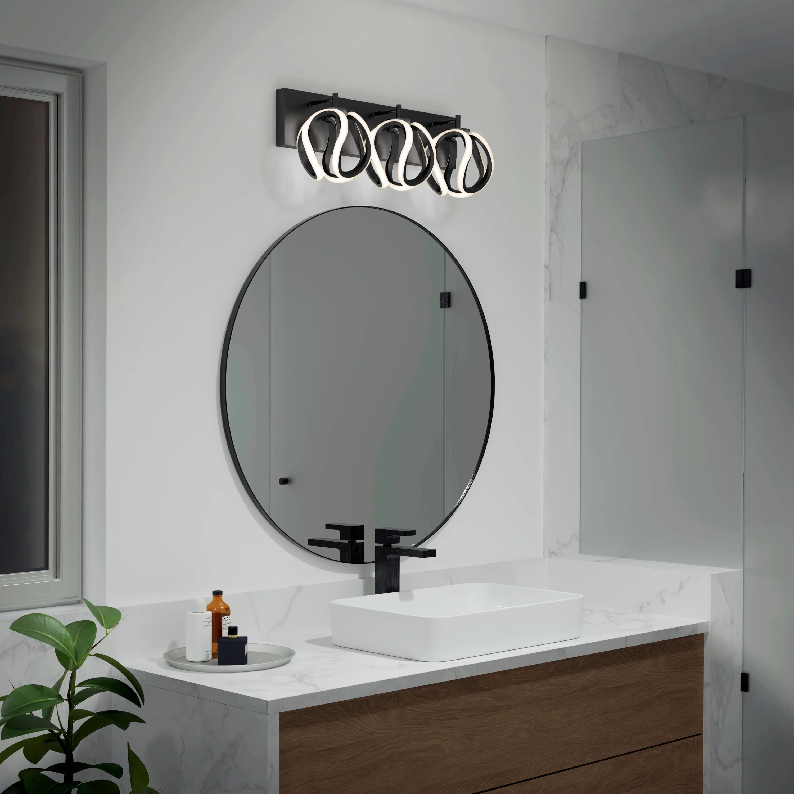 Vivaldi LED contemporary bathroom vanity light 3 CCT - Image 12