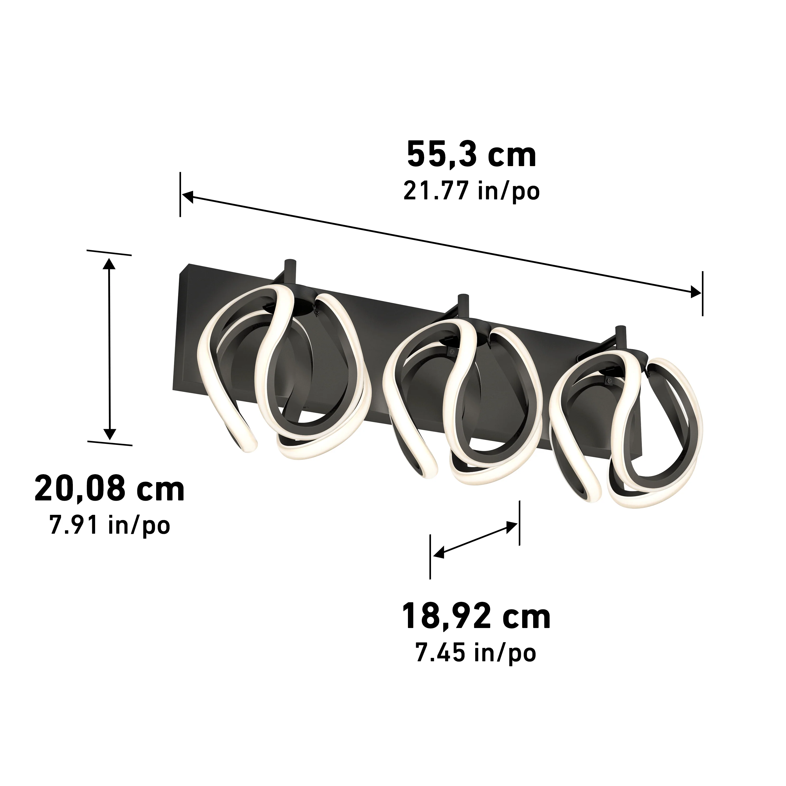 Vivaldi LED contemporary bathroom vanity light 3 CCT - Image 16