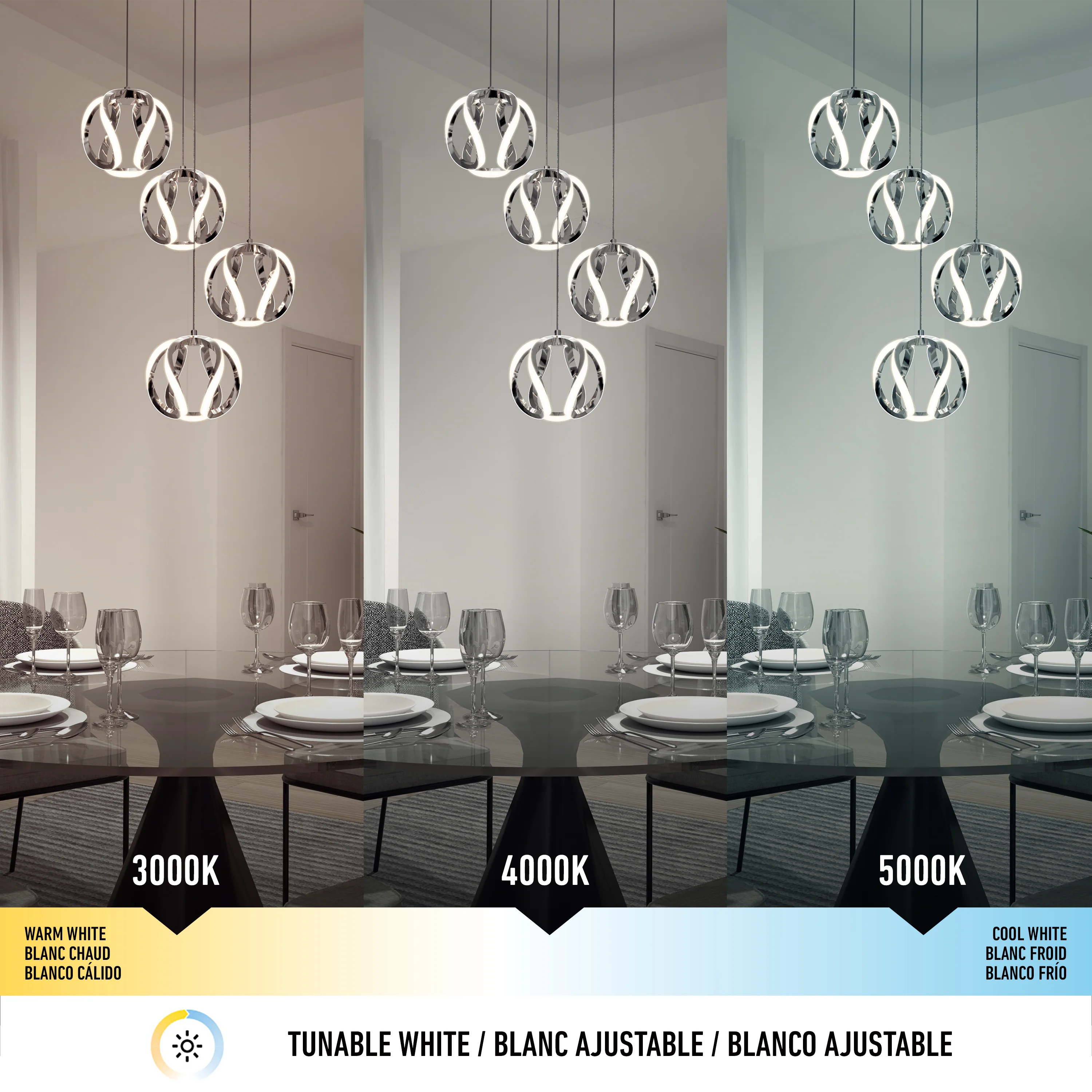 Vivaldi LED 4-light pendant - Image 6