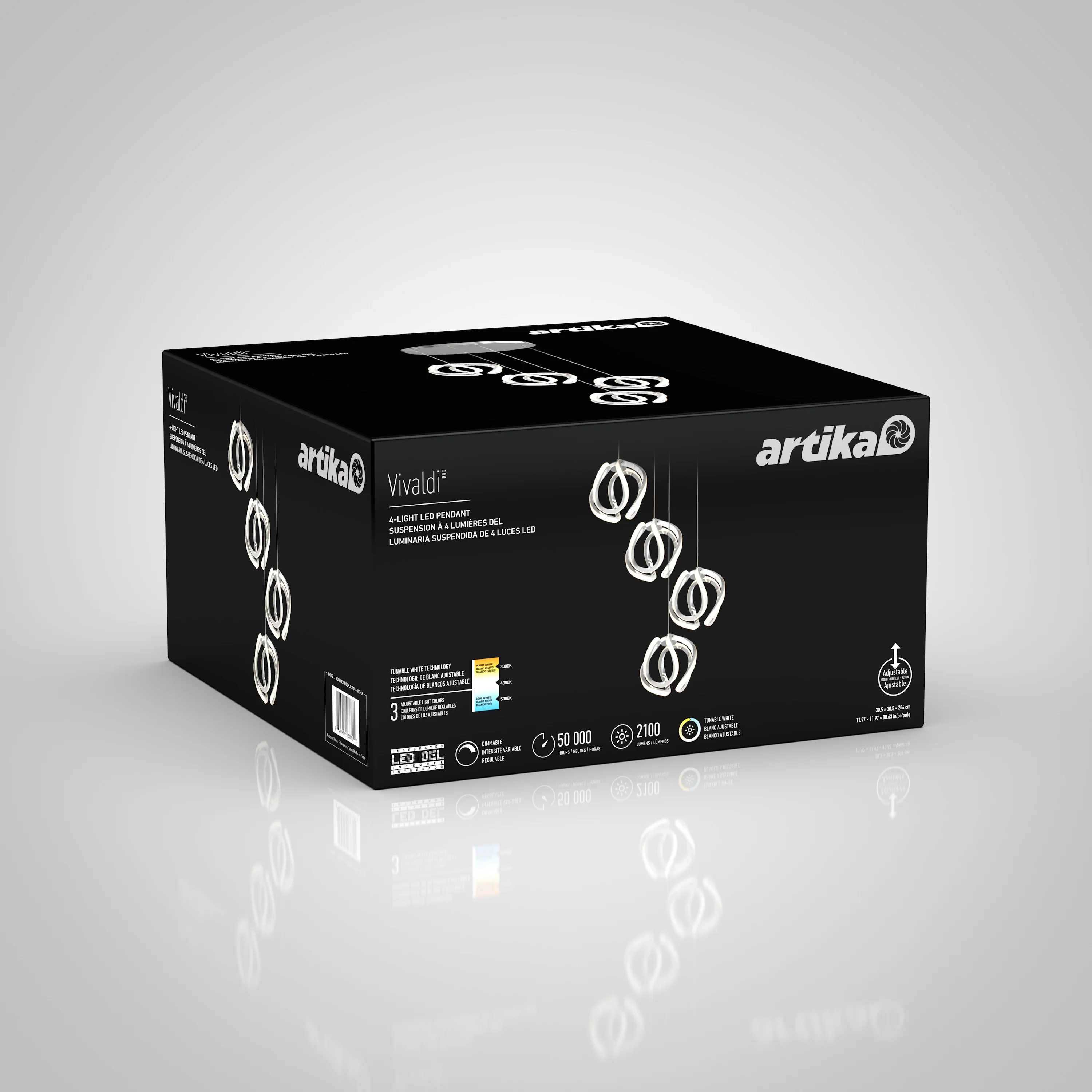 Vivaldi LED 4-light pendant - Image 7