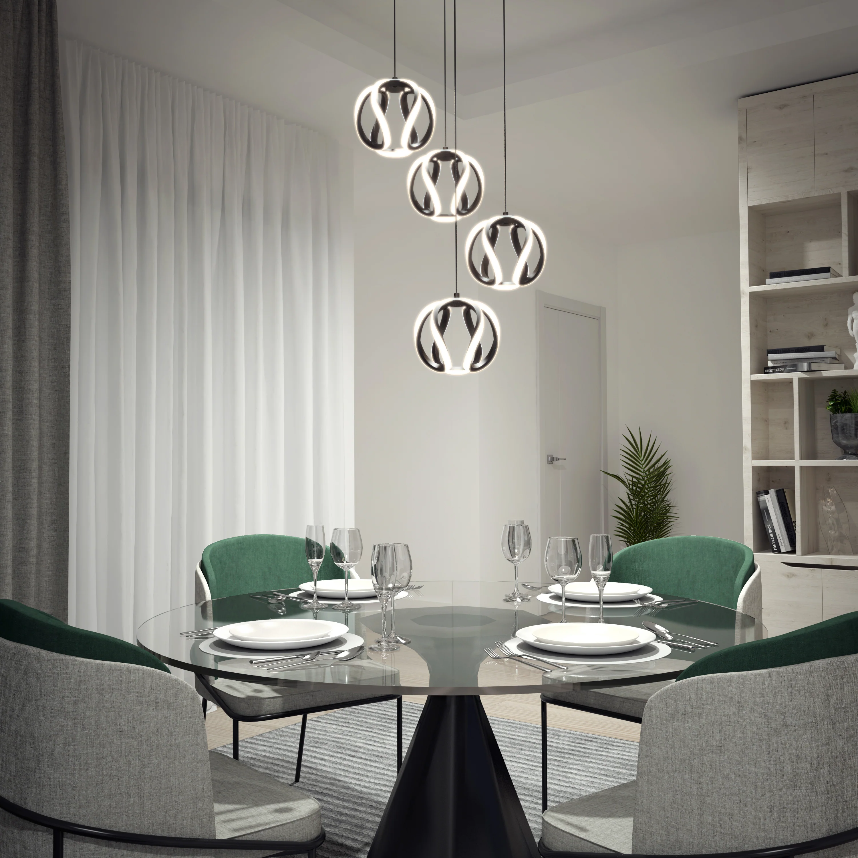 Vivaldi modern LED 4-light pendant 5 CCT - Image 9