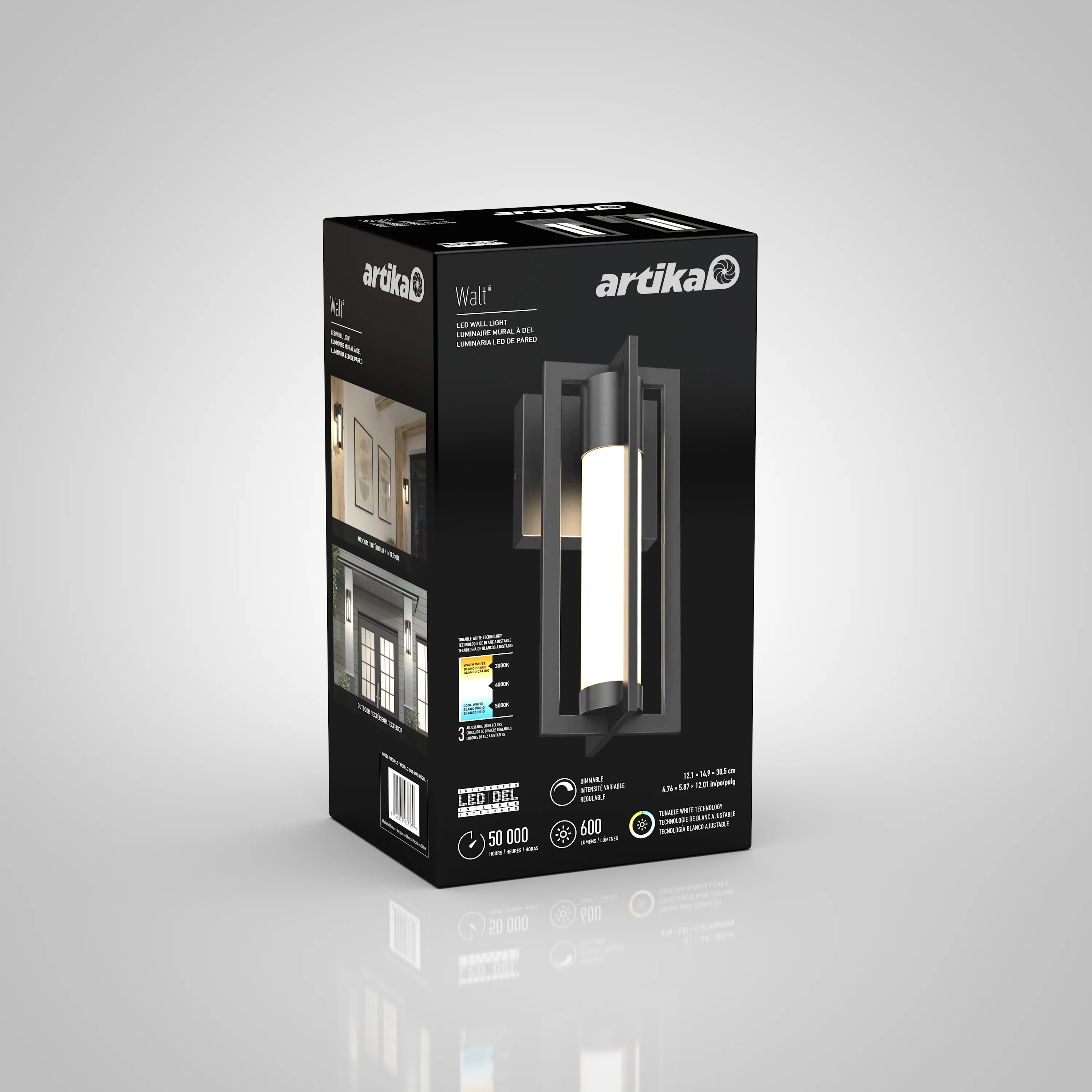 Walt indoor-outdoor LED wall light - Image 9