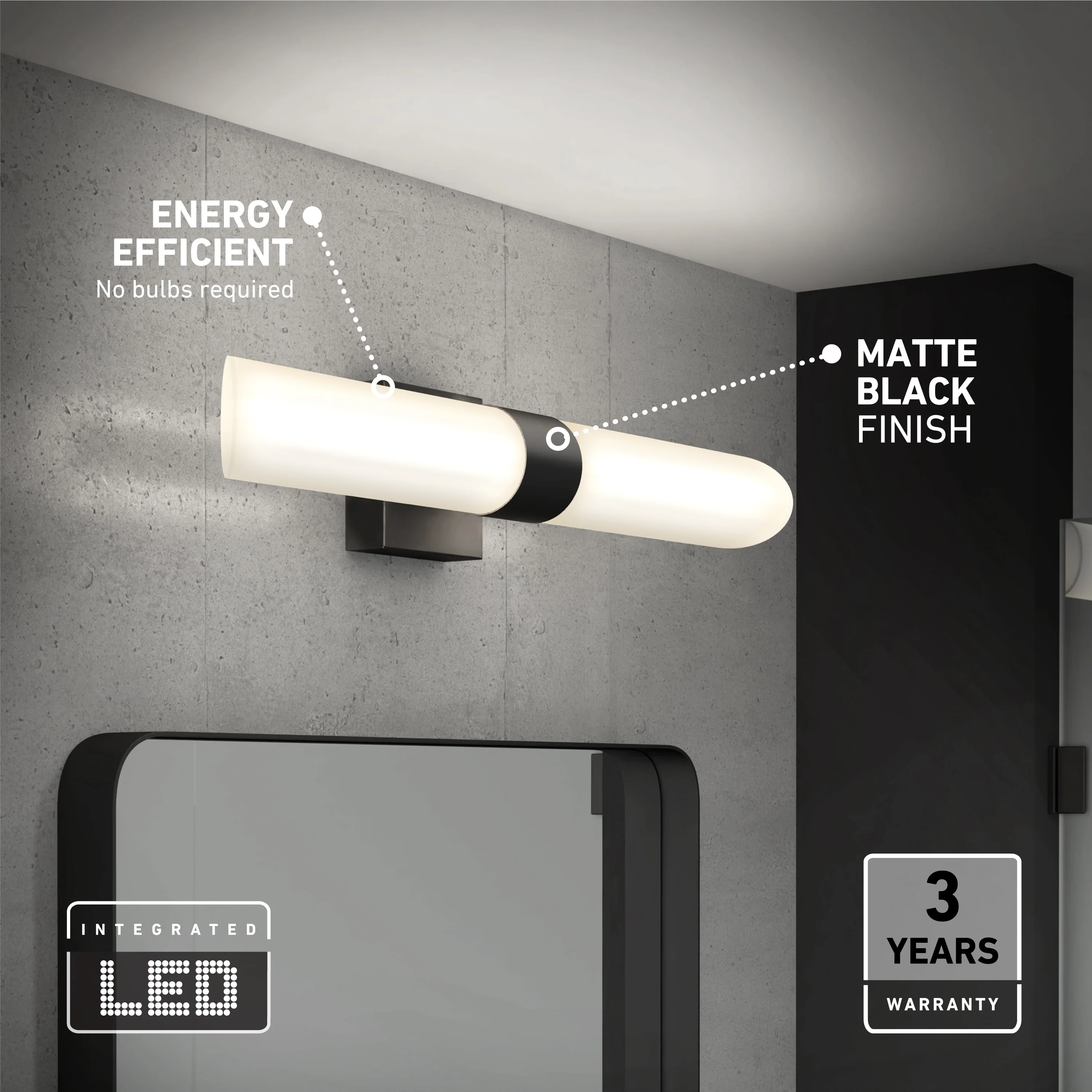 Wilton LED modern bathroom vanity light 5 CCT - Image 9